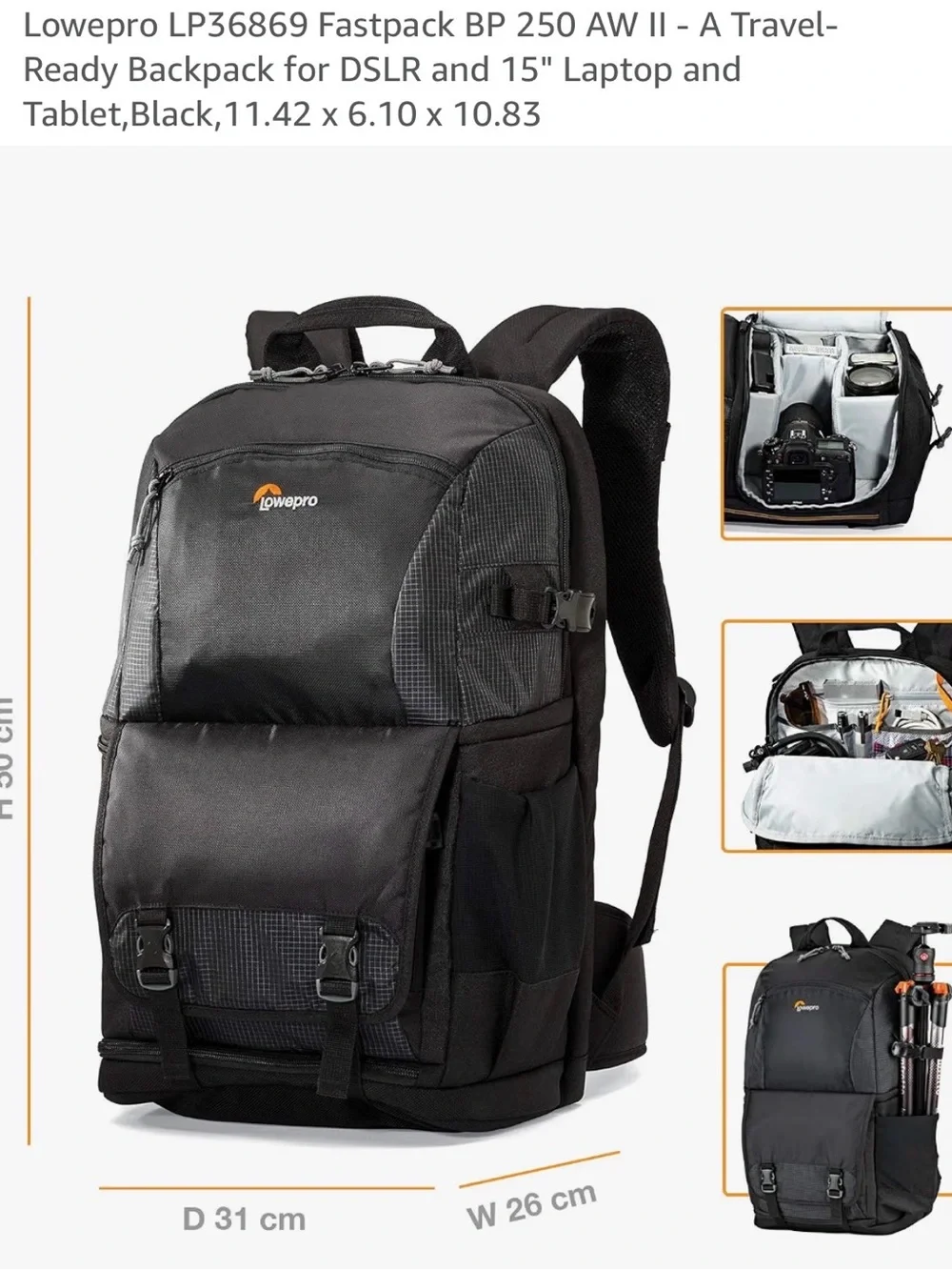 LowePro Fast pack BP 250 AW II